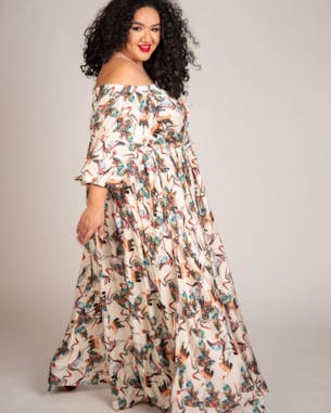 plus size maxi dress in floral